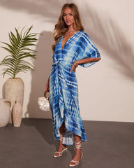 Sunset Slip Tie Dye Cover Up Kaftan