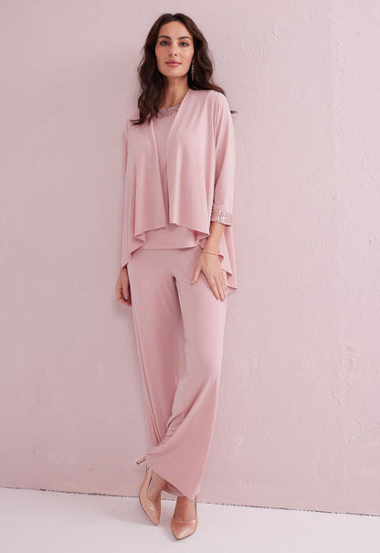 Samantha Jane Pink 3 Piece Trouser Suit