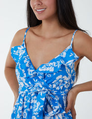 Ruffle Wrap Front Cami Dress