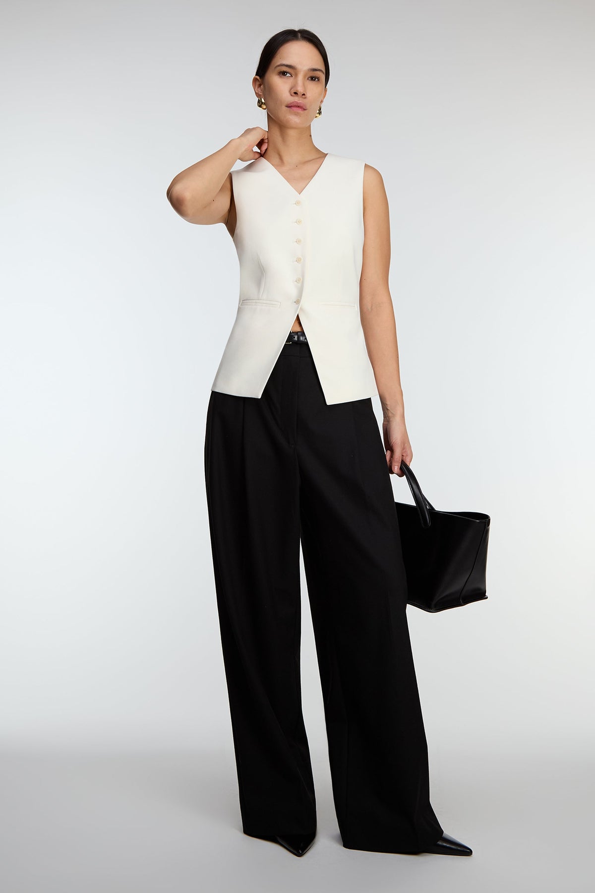BUTTON FRONT SUITING VEST