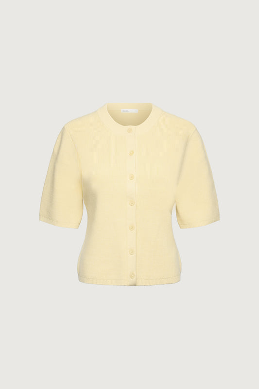 QUARTER LENGTH SLEEVE BUTTON FRONT CARDIGAN