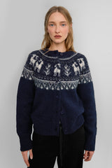 WOOL BLEND FAIR ISLE CARDIGAN