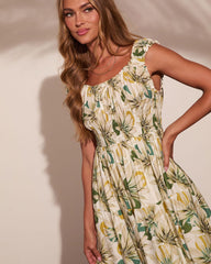 Tropical Theory Floral Midi Dress