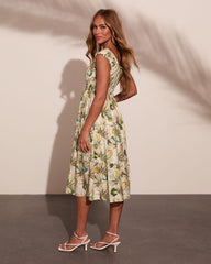 Tropical Theory Floral Midi Dress