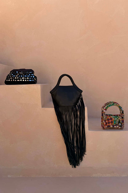 Leather Fringe Bag