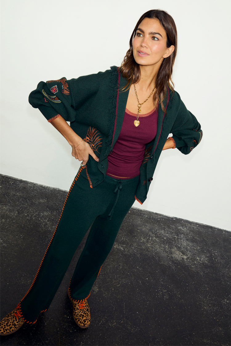 Bottle Green Safari Cardigan