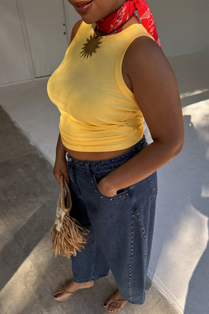Lemon Ribbed Tank