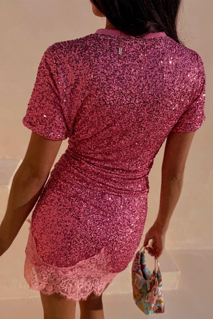 Pink Sequin T-Shirt