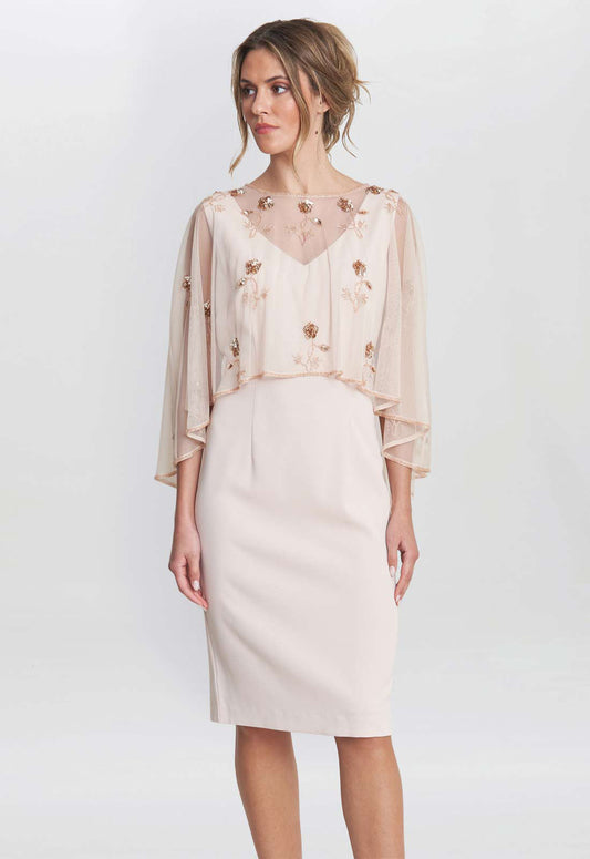Gina Bacconi Pink Rose Cocktail Dress
