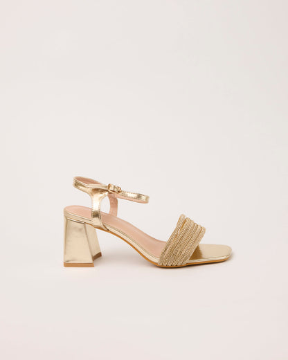 Diamante Front Small Healed Sandals