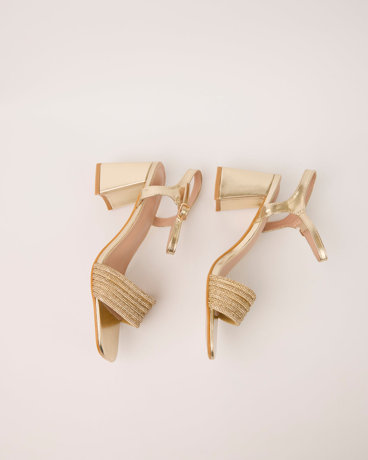 Diamante Front Small Healed Sandals