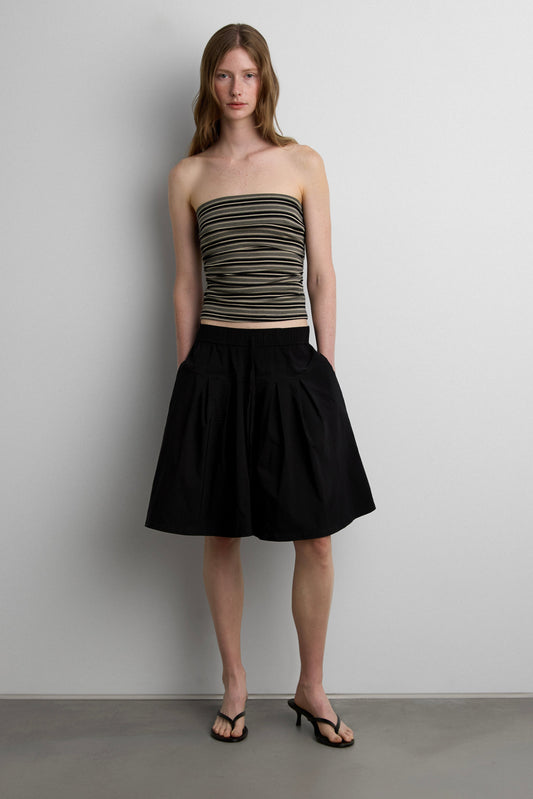 PLEATED WIDE LEG CULLOTE SHORT