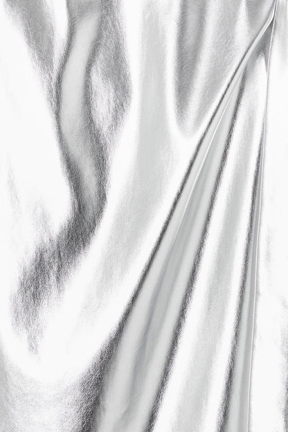 Silver Vegan Leather Jaspre Skirt