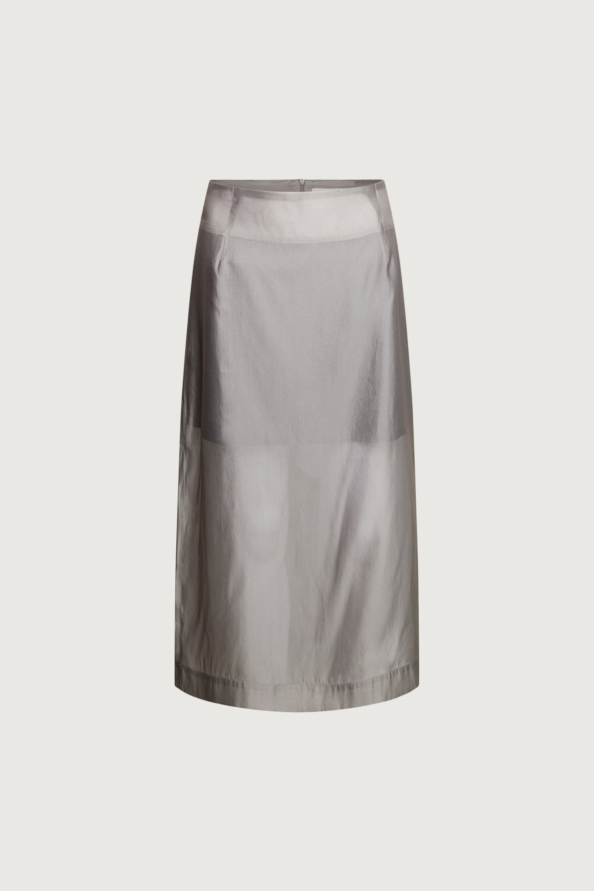 SHEER A-LINE MIDI SKIRT