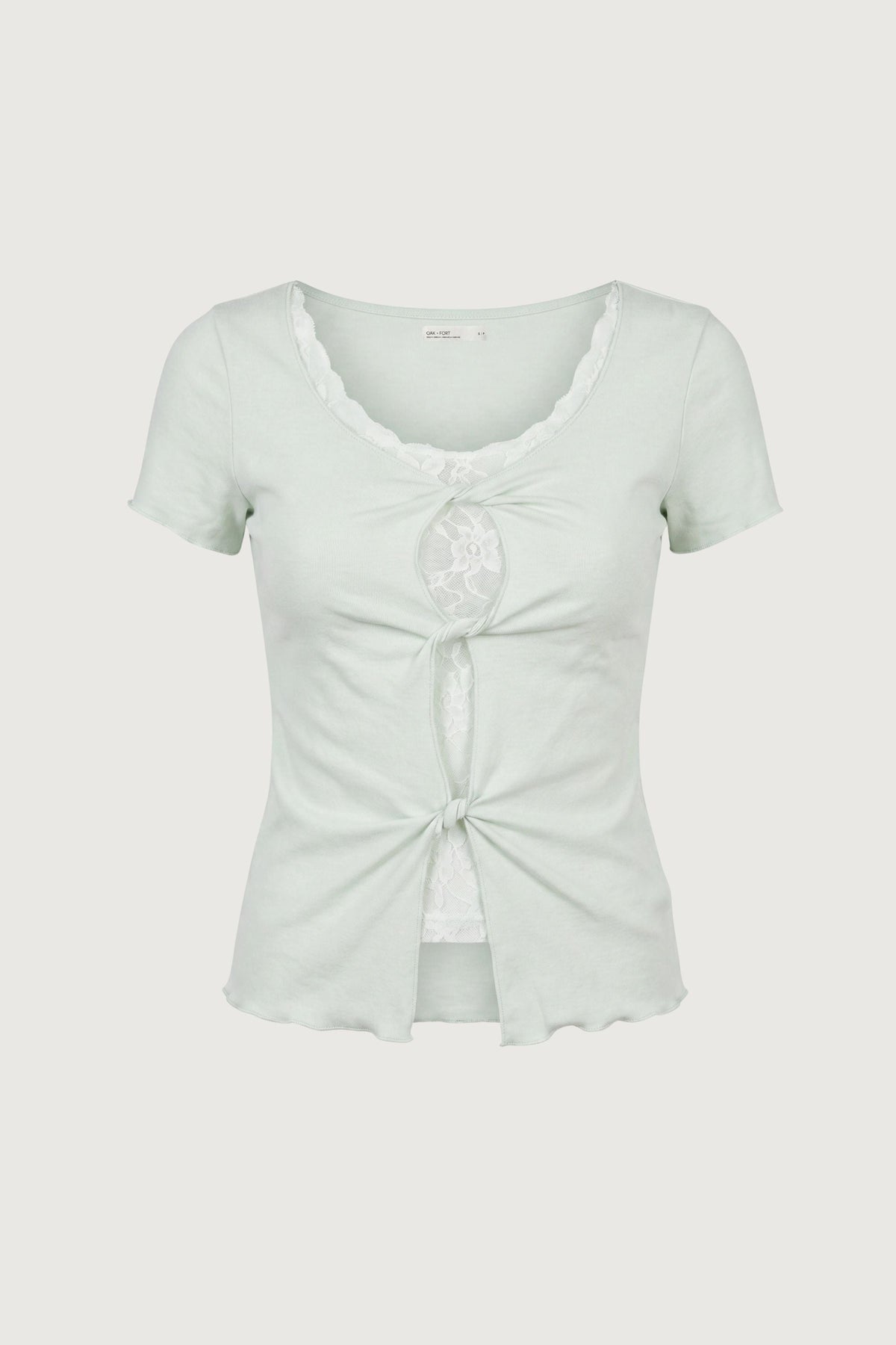LAYERED LACE TOP WITH TWIST FRONT DETAIL