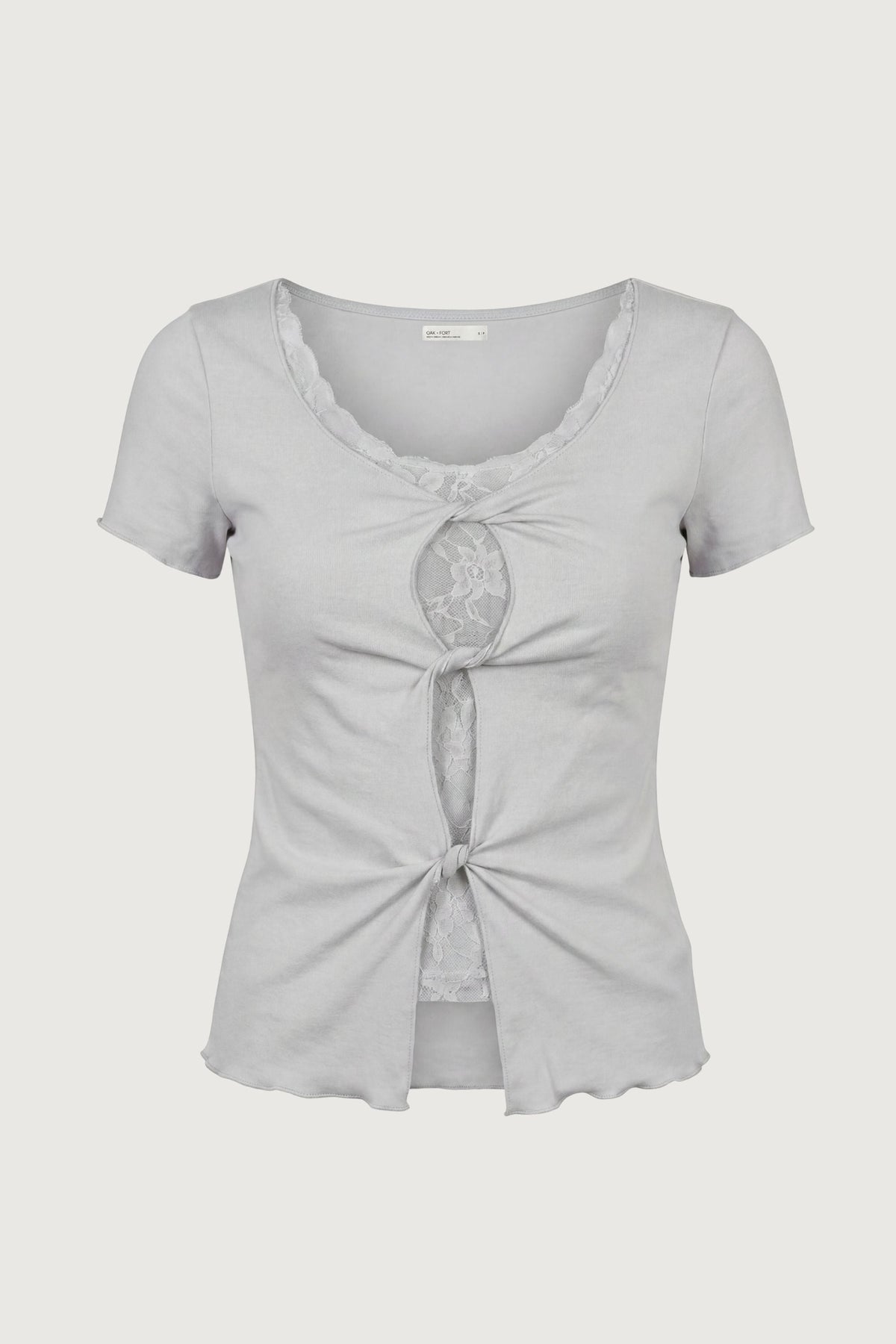 LAYERED LACE TOP WITH TWIST FRONT DETAIL