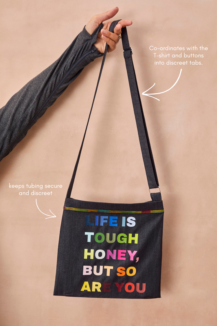 Charcoal Life is Tough Honey Drainage Bag