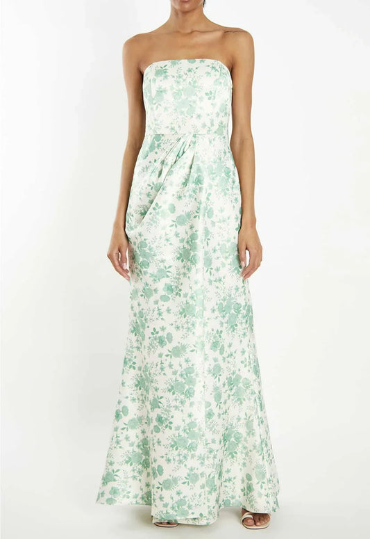 True Decadence Sage Rose Print Maxi Dress