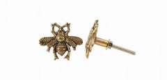 Antique gold bee drawer pull