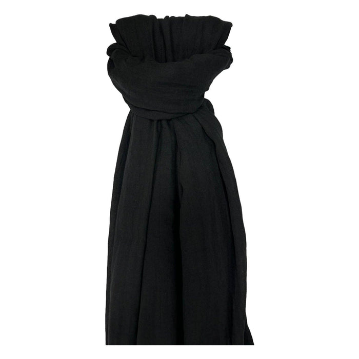 Big Plain Cotton Blend Scarf