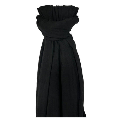 Big Plain Cotton Blend Scarf