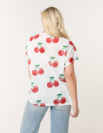 Cherry Oversized Top