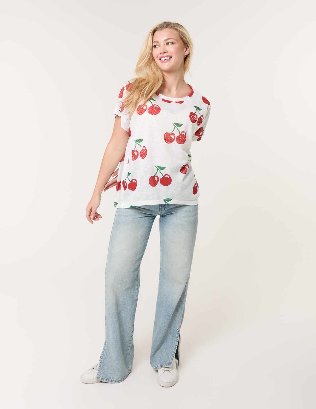 Cherry Oversized Top