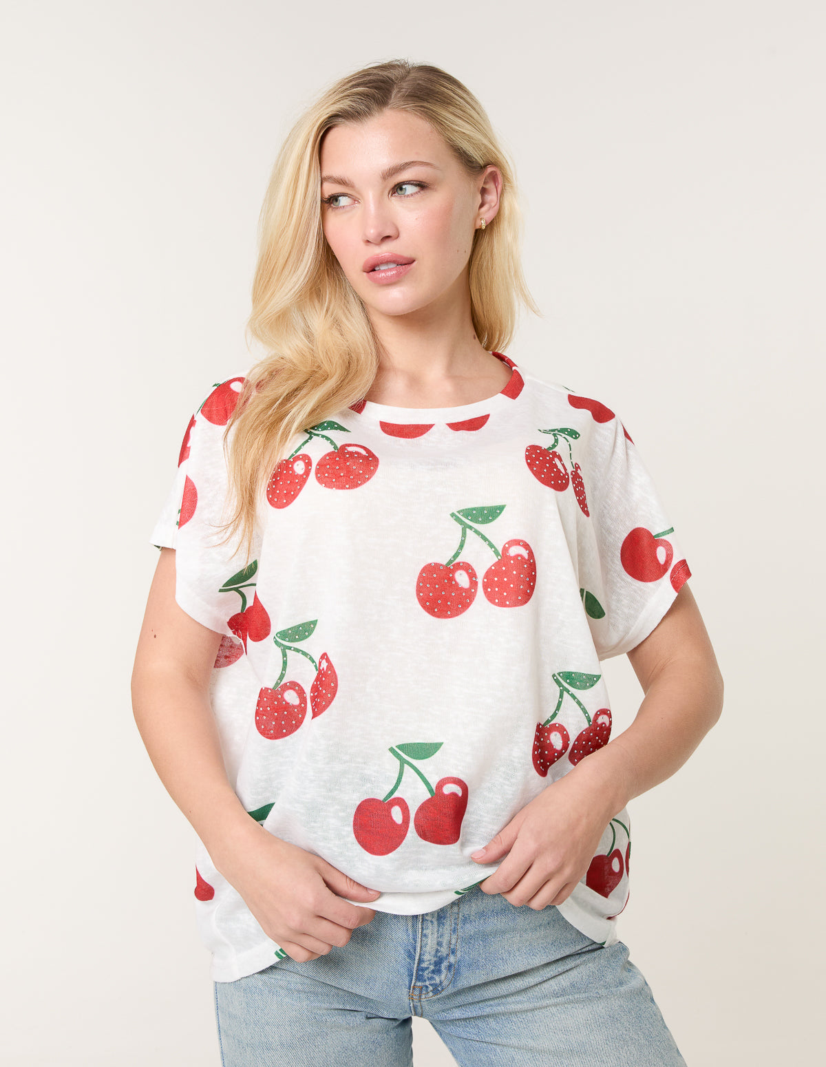 Cherry Oversized Top