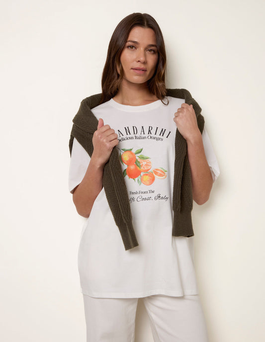 Mandarini Graphic Print Crew-Neck T-shirt