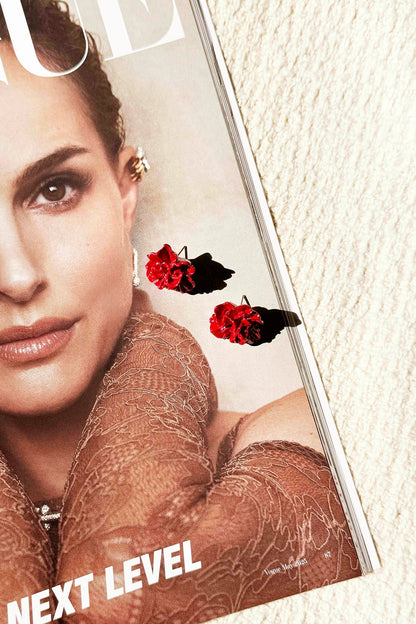 Carmen Rose Earrings - Wine