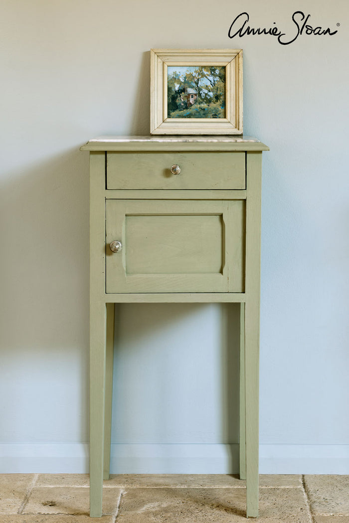 Small side table painted n Annie Sloan Chateau Grey Chalk Paint