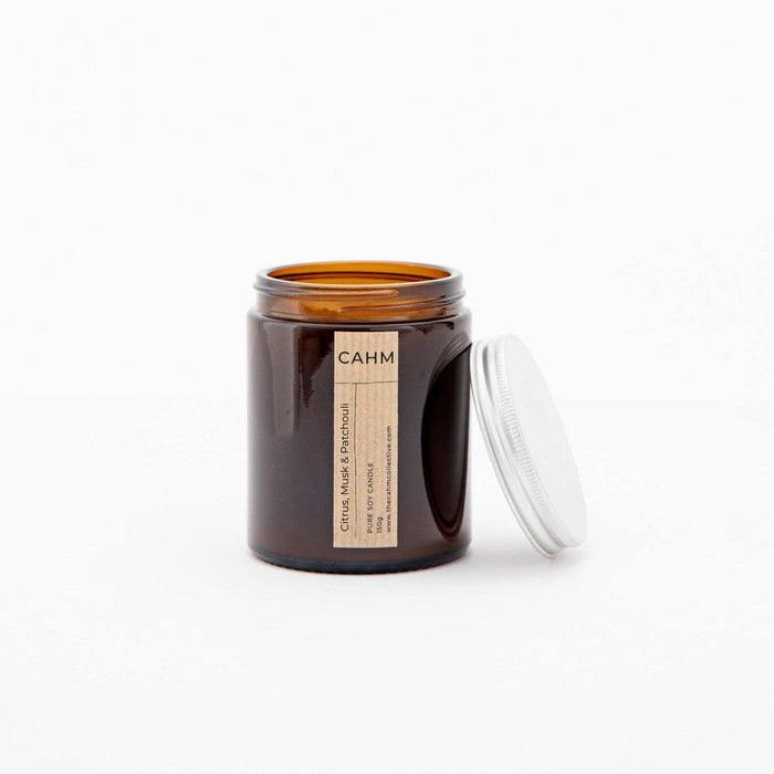 Citrus, Musk & Patchouli Amber Jar Candle | Luxury Candle