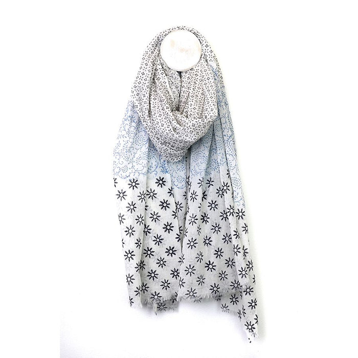 Cotton Scarf with Block Print