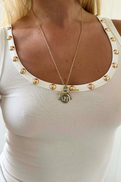 Deloris Thin Chain I Love You Necklace