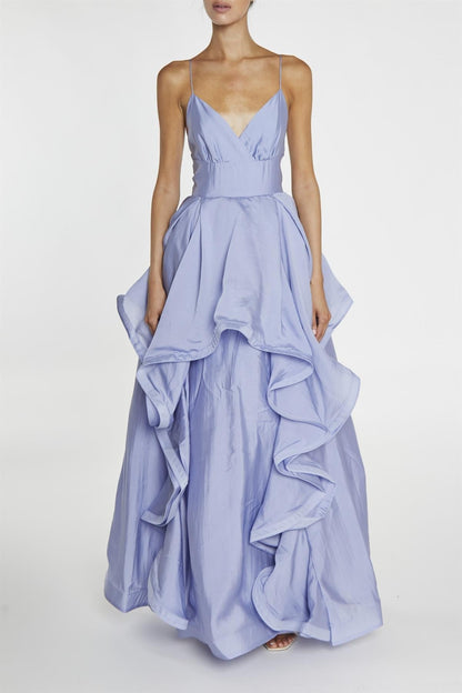 True Decadence Blue Ingrid Strappy Maxi Dress
