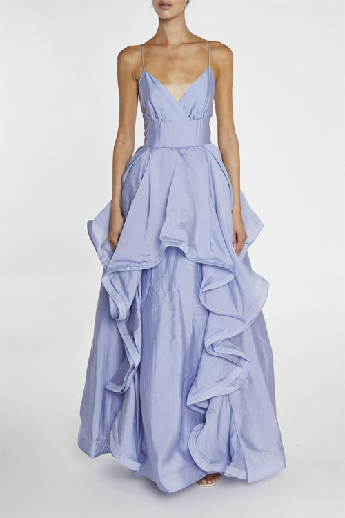 True Decadence Blue Ingrid Strappy Maxi Dress