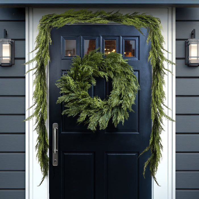 H Potter - Faux Cedar Creek Wreath