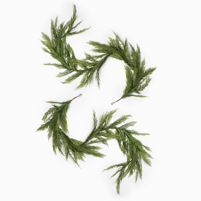H Potter - Faux Wilder Pine & Cedar Wreath & Garlands Set