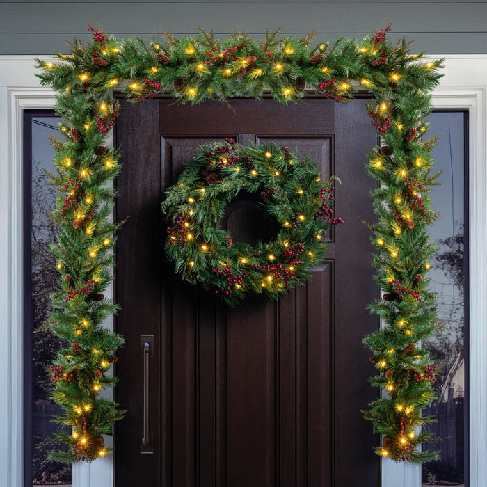H Potter - Sierra Evergreen Wreath 24" Wreath