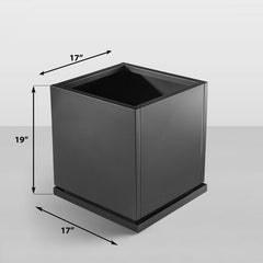 h potter square gray planter dimensions