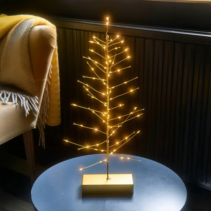 H Potter Festive 16" Tree Light – Gold Table Decoration