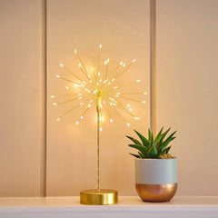 H Potter Mini Starlight Table Light – Gold 60-LED Battery Ornament with Timer