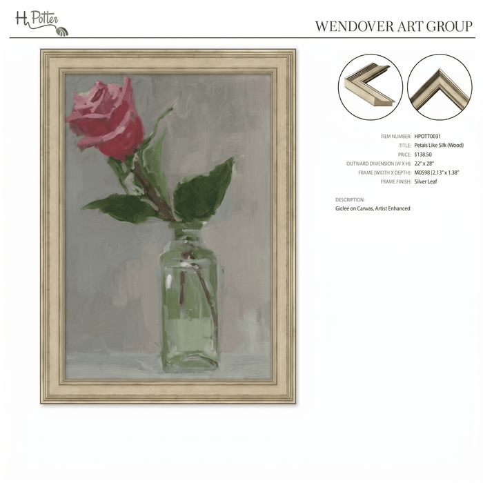 H Potter Petals Like Silk Canvas Wall Art
