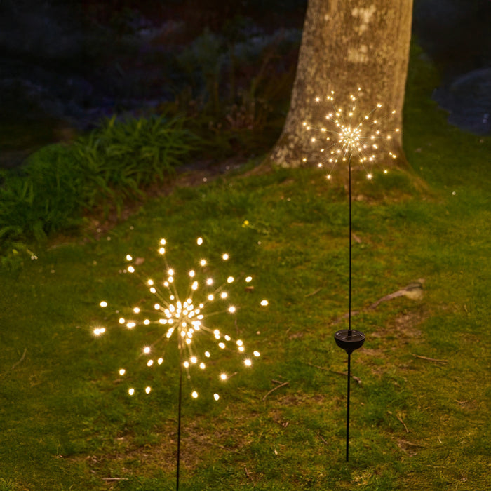 H Potter Solar Sparkle Stake Light – 90 LED Outdoor Solar Garden Light