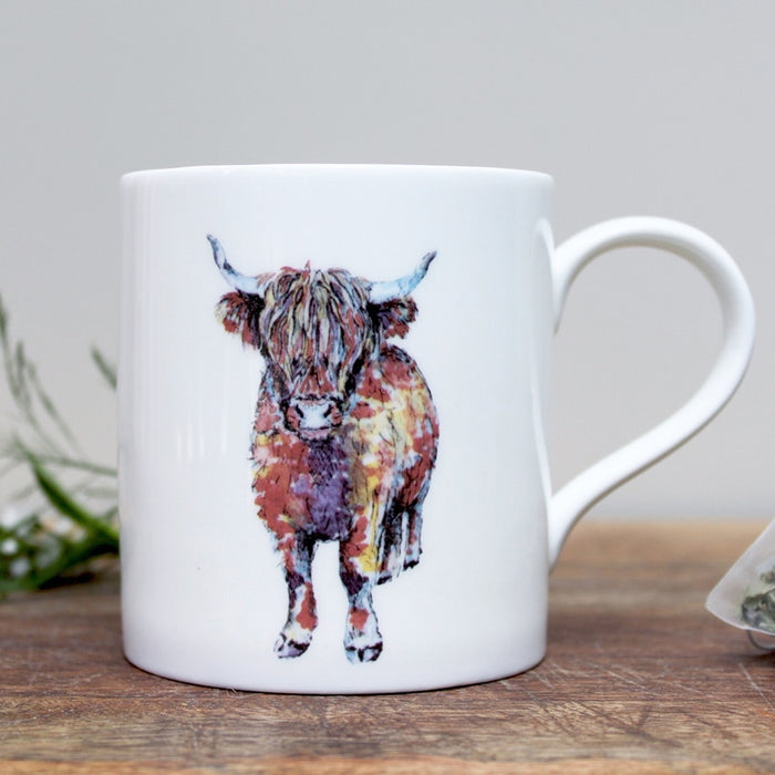 Highland Cow Fine Bone China Mug in a Gift Box