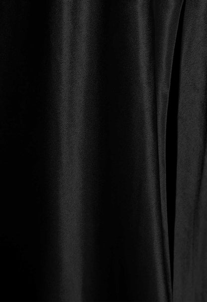 True Decadence Black Satin Slip Maxi Dress