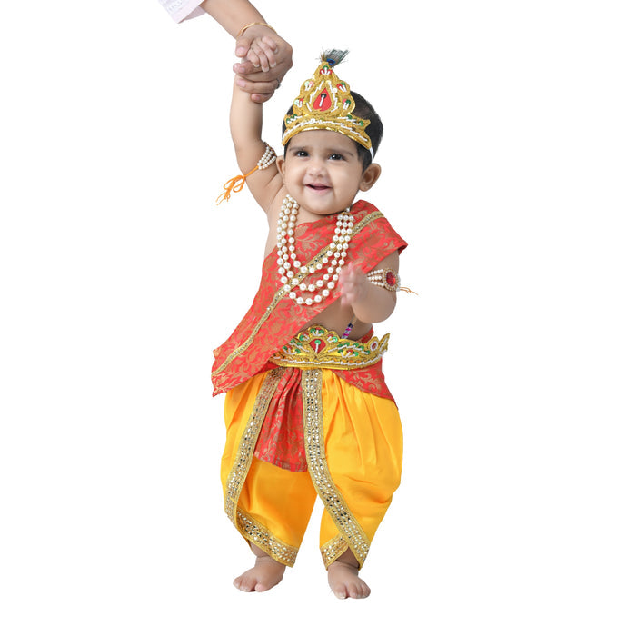 Krishna Dress for Baby Boy Kids Set of 10 Little Krishna Ji Kanha Janmasthmi Costume for Kids