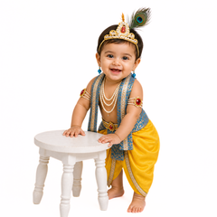 Krishna Dress for Baby Boy Kids Set of 10 Little Krishna Ji Kanha Janmasthmi Costume for Kids