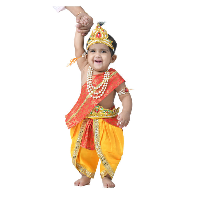 Krishna Dress for Baby Boy Kids Set of 10 Little Krishna Ji Kanha Janmasthmi Costume for Kids