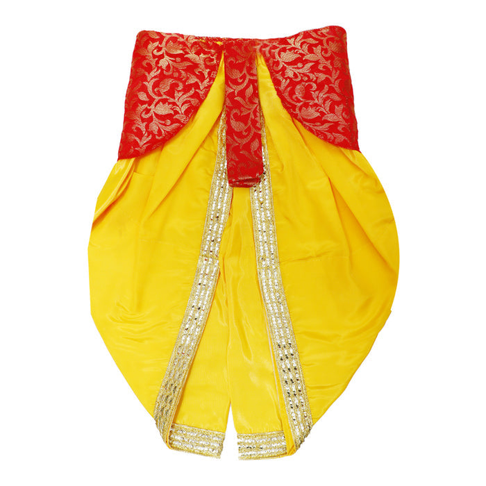 Krishna Dress for Baby Boy Kids Set of 10 Little Krishna Ji Kanha Janmasthmi Costume for Kids (IMC45001-Redyel)